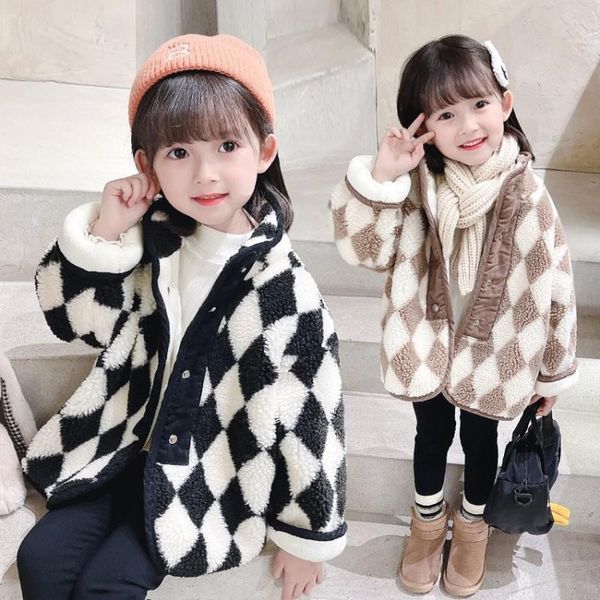 jackets girls coat plaid print lamb wool plus velvet thick jacket 2021 winter warm cardigan children's clothing for boys 2-7y, Blue;gray
jackets girls coat plaid print lamb wool plus velvet thick jacket 2021 winter warm cardigan children's clothing for boys 2-7y, Blue;gray
