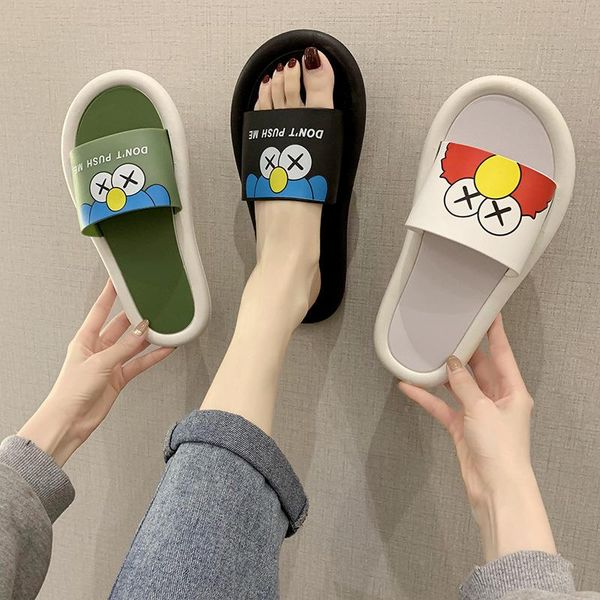 women's joke slippers 2021 female summer outer wear ins home fashion social cute beach flats shoes for women, Black
women's joke slippers 2021 female summer outer wear ins home fashion social cute beach flats shoes for women, Black