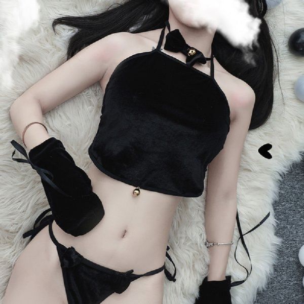 women's bunny costume set adults cat party cosplay lingerie 5 piece black, Black;white
women's bunny costume set adults cat party cosplay lingerie 5 piece black, Black;white