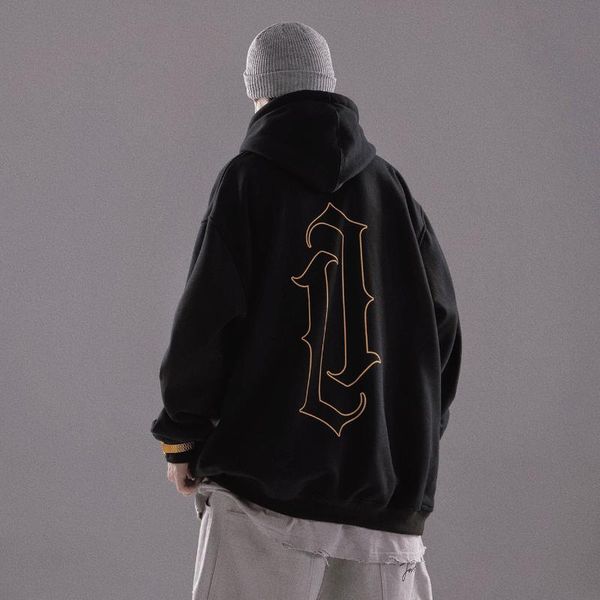 men's hoodies & sweatshirts hip hop casual oversized men hoodie harajuku solid cotton hooded pullover streetwear, Black
men's hoodies & sweatshirts hip hop casual oversized men hoodie harajuku solid cotton hooded pullover streetwear, Black