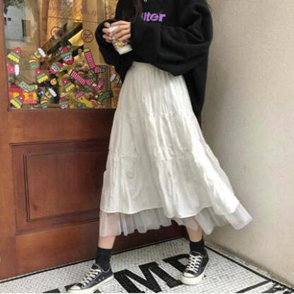 skirts women high waist casual fashion vintage mid-calf skirt femme elastic mesh pleated s-xl j967, Black
skirts women high waist casual fashion vintage mid-calf skirt femme elastic mesh pleated s-xl j967, Black