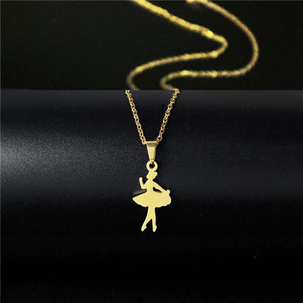 pendant necklaces elegant ballet girl dancer necklace for women gold color gymnastic stainless steel jewellery trendy dancing, Silver
pendant necklaces elegant ballet girl dancer necklace for women gold color gymnastic stainless steel jewellery trendy dancing, Silver