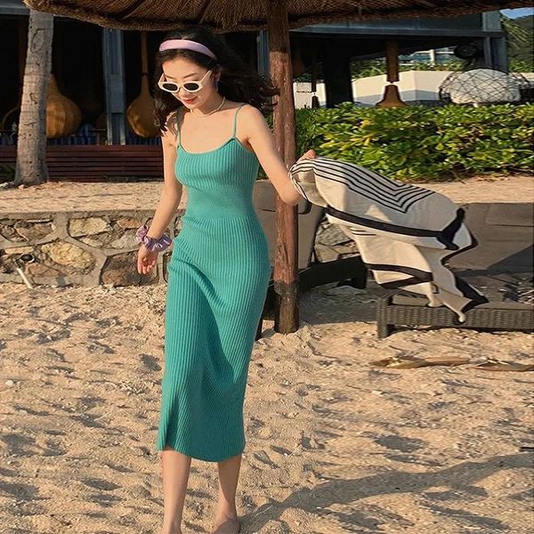 casual dresses spring 2021 women's dress autumn knitted sling women bandage spaghetti strap sheath, Black;gray
casual dresses spring 2021 women's dress autumn knitted sling women bandage spaghetti strap sheath, Black;gray