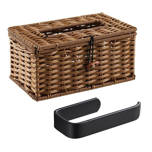 imitated rattan draw box tissue with black bathroom towel toilet paper roll holder rack self adhesive wall mounted racks
imitated rattan draw box tissue with black bathroom towel toilet paper roll holder rack self adhesive wall mounted racks