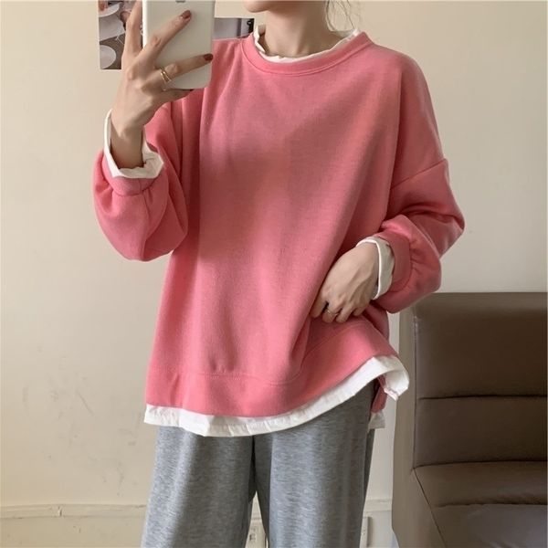 women's sweater spring and autumn american fake two pieces of clothes in korean version ins trendy thin coat lazy style bf, Black
women's sweater spring and autumn american fake two pieces of clothes in korean version ins trendy thin coat lazy style bf, Black