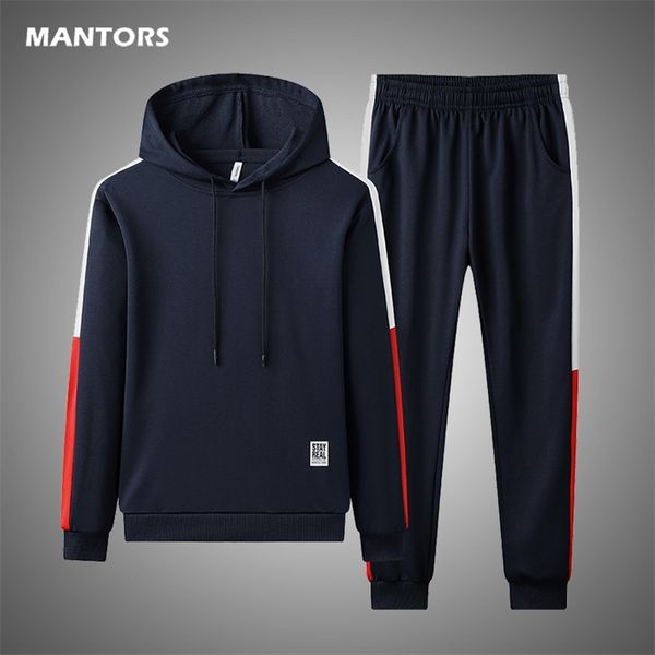blue hoodies men's tracksuit spring autumn striped sportswear brand clothing men set hoodie+pants 2pcs fashion suit mens 211109, Gray
blue hoodies men's tracksuit spring autumn striped sportswear brand clothing men set hoodie+pants 2pcs fashion suit mens 211109, Gray