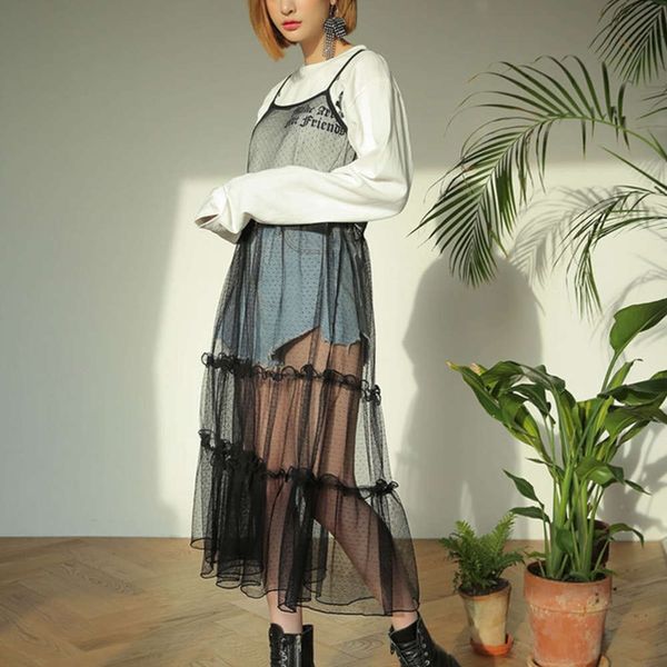 women's tracksuits tracksuitsgauze suspender dress translucent perspective with strap summer korean long wave point loose skirt 2mzp, Gray
women's tracksuits tracksuitsgauze suspender dress translucent perspective with strap summer korean long wave point loose skirt 2mzp, Gray