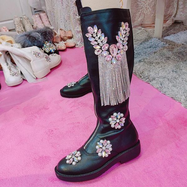 boots womens rhinestones diamond crystal tassels knee thigh high hidden heel riding punk shoes diy black white 2021
boots womens rhinestones diamond crystal tassels knee thigh high hidden heel riding punk shoes diy black white 2021