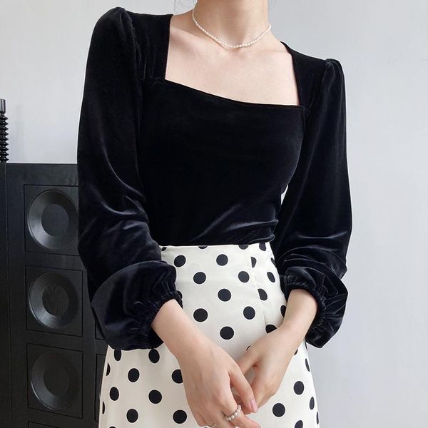 women's blouses & shirts square collar clavicle exposed eleagnt women blouse puff long sleeve slim design fall 2021 chic pleuche blusas, White
women's blouses & shirts square collar clavicle exposed eleagnt women blouse puff long sleeve slim design fall 2021 chic pleuche blusas, White