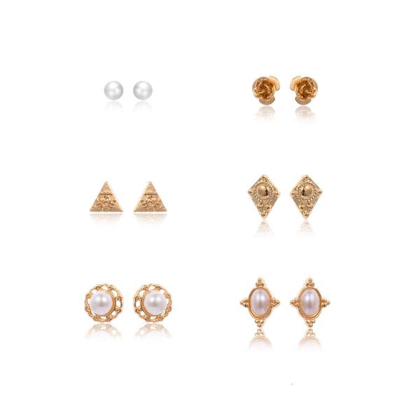 earrings triangle pearl rose combination fashion simple card set
earrings triangle pearl rose combination fashion simple card set