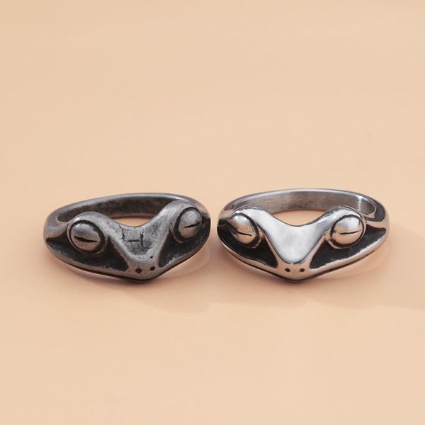 cluster rings punk hip hop stainless steel frog ring men women korean version simple couple fashion jewelry gift, Golden;silver
cluster rings punk hip hop stainless steel frog ring men women korean version simple couple fashion jewelry gift, Golden;silver