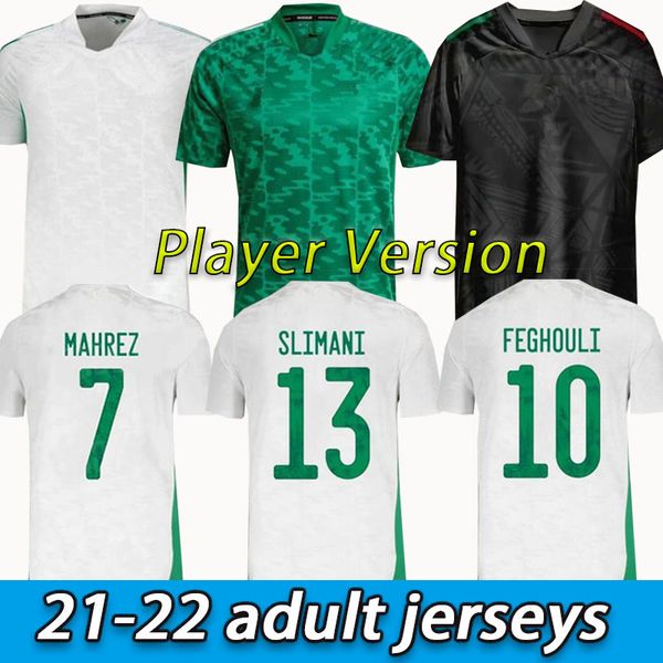 2021 2022 player version algeria home away soccer jerseys mahrez feghouli bennacer atal 21 22 algerie men football kits shirt, Black
2021 2022 player version algeria home away soccer jerseys mahrez feghouli bennacer atal 21 22 algerie men football kits shirt, Black