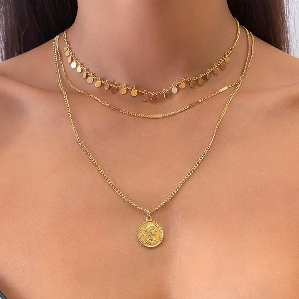 pendant necklaces lacteo steampunk metal aequin tassel clavicle chain choker necklace for women hip hop carved coin virgin mary statue, Silver
pendant necklaces lacteo steampunk metal aequin tassel clavicle chain choker necklace for women hip hop carved coin virgin mary statue, Silver