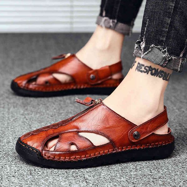 sandals men's sandals slippers dual use summer large cowhide baotou roman beach men's shoes gfty, Black
sandals men's sandals slippers dual use summer large cowhide baotou roman beach men's shoes gfty, Black