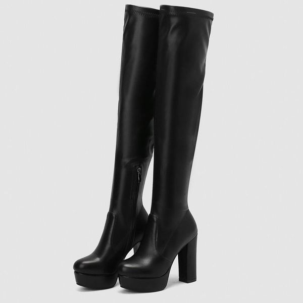 boots thigh high for women platform fetish shoes lady elastic heels over the knee stretch winter long, Black
boots thigh high for women platform fetish shoes lady elastic heels over the knee stretch winter long, Black