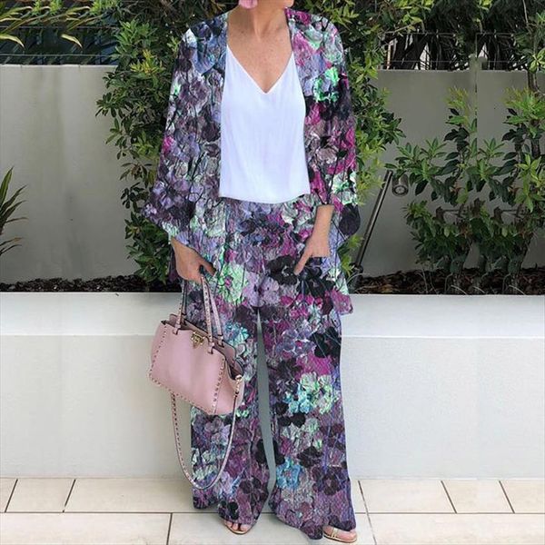 spring autumn vintage printed two womenpant piece loose sets cardigan and wide leg pants fashion flare sleeveless lady outfit, White
spring autumn vintage printed two womenpant piece loose sets cardigan and wide leg pants fashion flare sleeveless lady outfit, White