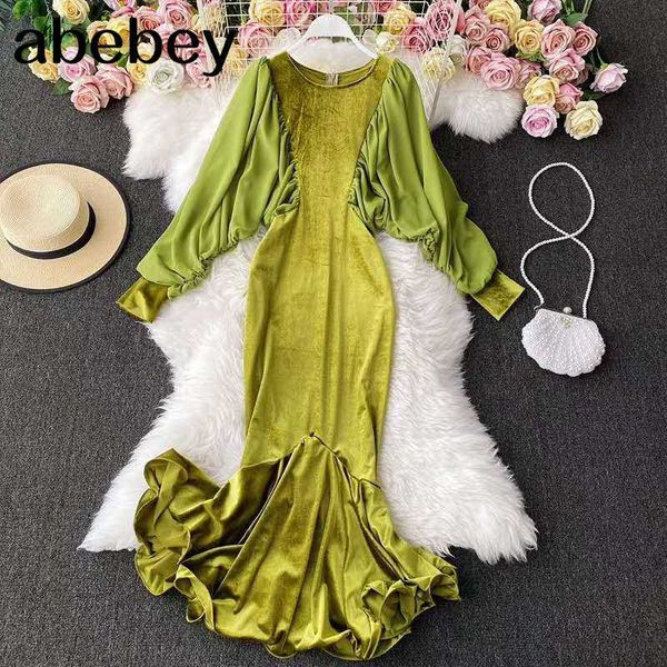 vintage velvet dress for women o neck lantern sleeve high waist elegant slim party dresses female fashion 210715, Black;gray
vintage velvet dress for women o neck lantern sleeve high waist elegant slim party dresses female fashion 210715, Black;gray