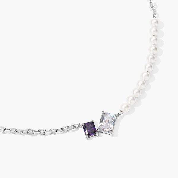 japanese and korean design sense ti-tanium steel crystal pearl necklace ins net red literary style fashion clavicle chain necklace, Silver
japanese and korean design sense ti-tanium steel crystal pearl necklace ins net red literary style fashion clavicle chain necklace, Silver