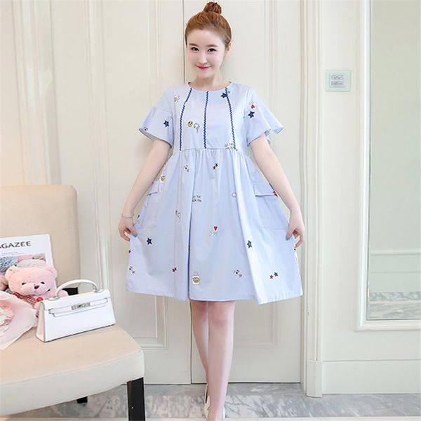 maternity dresses summer dress fashion short-sleeved mid-length loose sweet print casual flared sleeves tzdm25, White
maternity dresses summer dress fashion short-sleeved mid-length loose sweet print casual flared sleeves tzdm25, White