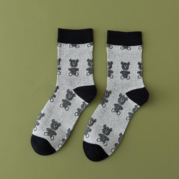 men's socks 1 pair autumn and winter women's tube double needle cartoon combed cotton, Black
men's socks 1 pair autumn and winter women's tube double needle cartoon combed cotton, Black