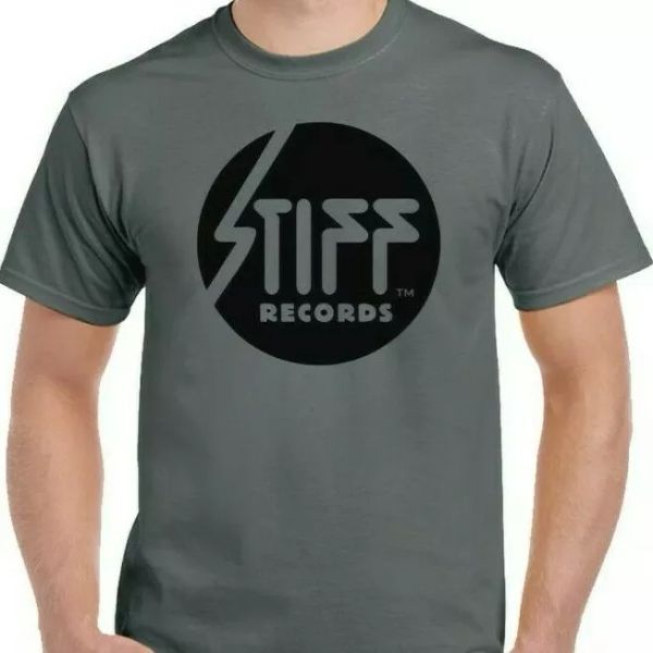 stiff records t-shirt label punk madness the pogues damned london retro, White;black
stiff records t-shirt label punk madness the pogues damned london retro, White;black