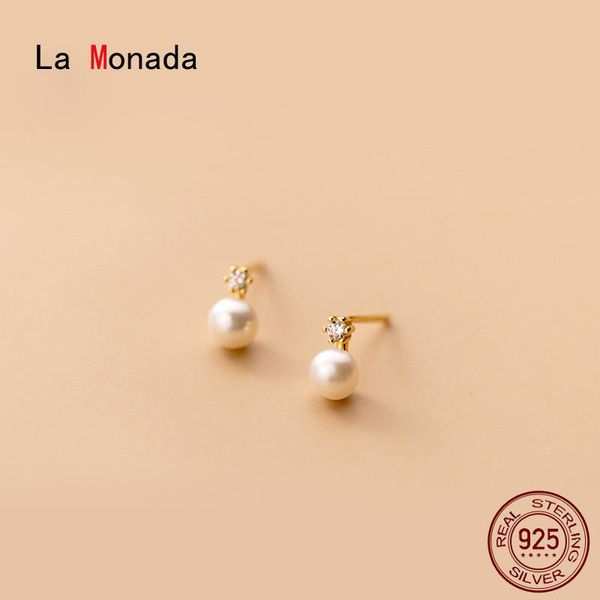 stud la monada earrings for women 925 sterling round woman earring synthetic pearl charm silver jewelry female, Golden;silver
stud la monada earrings for women 925 sterling round woman earring synthetic pearl charm silver jewelry female, Golden;silver