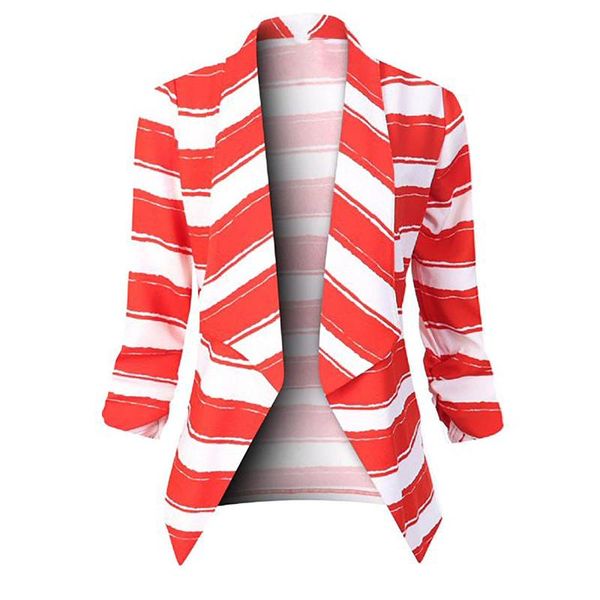 women's suits & blazers women striped print coat slim work office suit 3/4 sleeve formal western style wear, White;black
women's suits & blazers women striped print coat slim work office suit 3/4 sleeve formal western style wear, White;black