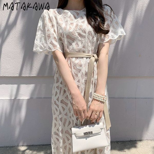 matakawa long women dress heavy industry lace hook flower dresses summer round neck vestido loose tie waist robe femme 210513, Black;gray
matakawa long women dress heavy industry lace hook flower dresses summer round neck vestido loose tie waist robe femme 210513, Black;gray