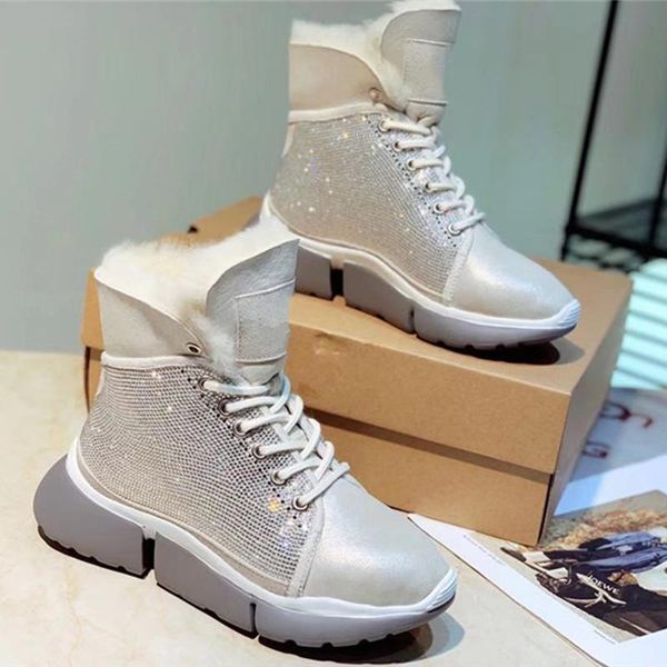 boots bling fur woman winter snow lace up women's shoes sliver crystal hiking sneakers design brand goth fashion, Black
boots bling fur woman winter snow lace up women's shoes sliver crystal hiking sneakers design brand goth fashion, Black