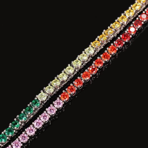 bangle colorful zircon tennis chain hip hop trend a row of necklaces clavicle trendy simple accessories, Black 
bangle colorful zircon tennis chain hip hop trend a row of necklaces clavicle trendy simple accessories, Black