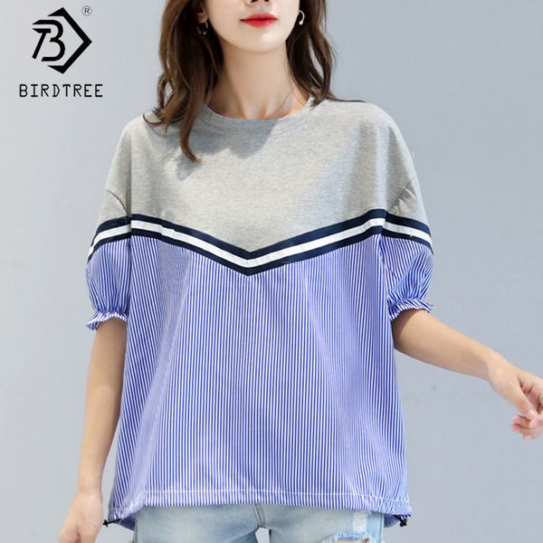 girls short sleeves patchwork stripe tshirt summer o-necks cotton loose oversized ell t0d107n 210419, White
girls short sleeves patchwork stripe tshirt summer o-necks cotton loose oversized ell t0d107n 210419, White
