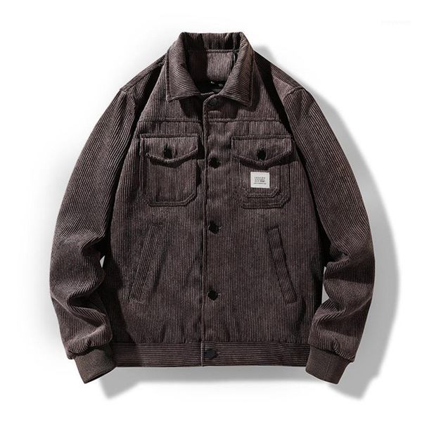 men's jackets autumn vintage casual corduroy cargo men korean multi pocket jacket outwear male clothing black coffee gray, Black;brown
men's jackets autumn vintage casual corduroy cargo men korean multi pocket jacket outwear male clothing black coffee gray, Black;brown