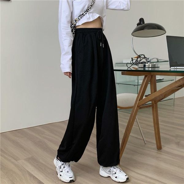 women's pants & capris gray sports 2021 fall style loose-fitting loose fashion casual black trousers jogger streetwear, Black;white
women's pants & capris gray sports 2021 fall style loose-fitting loose fashion casual black trousers jogger streetwear, Black;white
