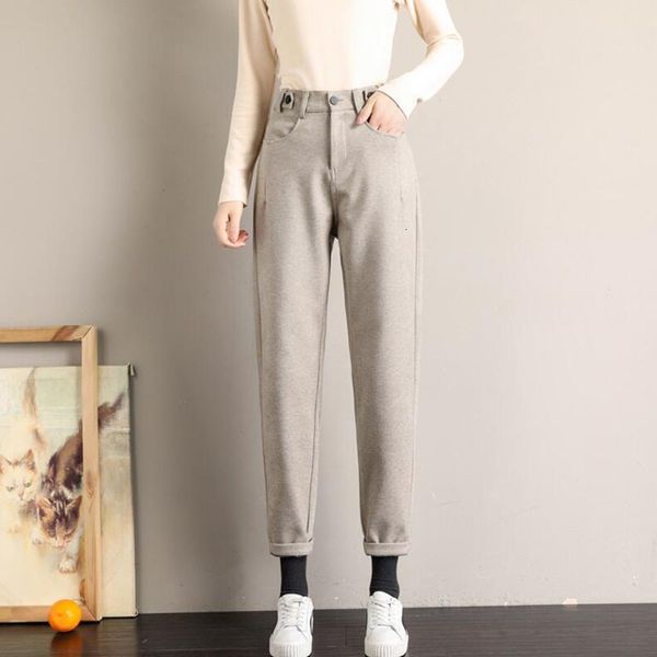 pant quality women autumn high waist loose woolen harem pants plus size warm casual female trousers, Black;white
pant quality women autumn high waist loose woolen harem pants plus size warm casual female trousers, Black;white