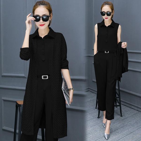 women's tracksuits suit long-sleeved lace coat chiffon shirt trousers temperament slim fashion three-piece female spring and autumn, Gray
women's tracksuits suit long-sleeved lace coat chiffon shirt trousers temperament slim fashion three-piece female spring and autumn, Gray