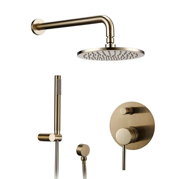bathroom bath brushed gold rain fall faucet brass diverter mixer tap set hand held 8-12"shower head wall arm valve system kit shower se
bathroom bath brushed gold rain fall faucet brass diverter mixer tap set hand held 8-12"shower head wall arm valve system kit shower se