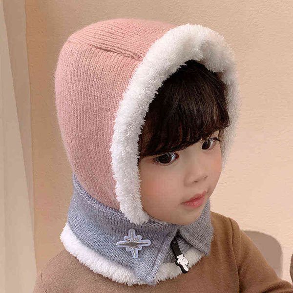 w50 children's autumn and winter boys and girls hats bib set woolen hats plus velvet warm one-piece knitted hat y21111, Blue;gray
w50 children's autumn and winter boys and girls hats bib set woolen hats plus velvet warm one-piece knitted hat y21111, Blue;gray