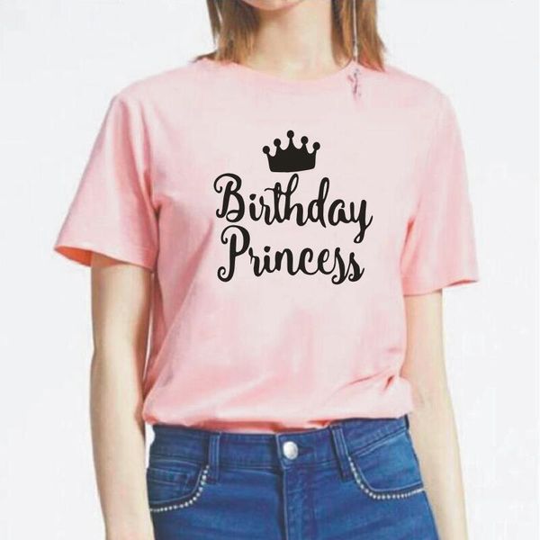 women's t-shirt summer short sleeve tee shirt femme birthday princess t women funny woman tshirts casual plus size camisas de mujer, White
women's t-shirt summer short sleeve tee shirt femme birthday princess t women funny woman tshirts casual plus size camisas de mujer, White