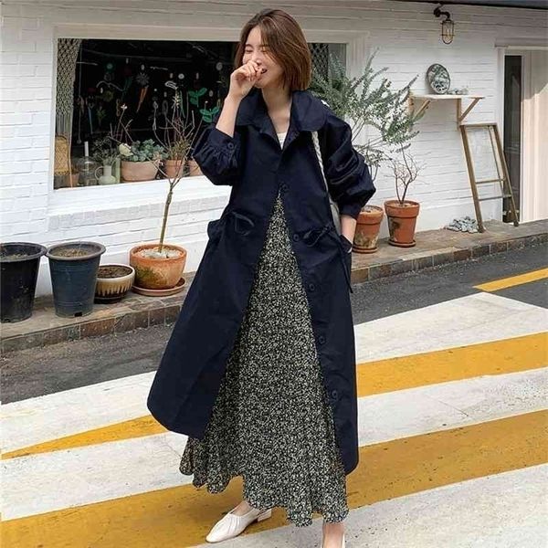 csm windbreaker women's knee length spring and autumn clothes new korean adjustable belt loose coat fashion, Black
csm windbreaker women's knee length spring and autumn clothes new korean adjustable belt loose coat fashion, Black