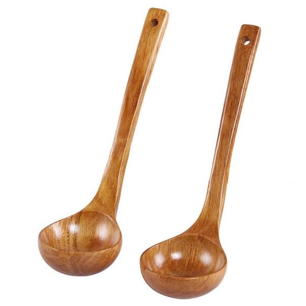 spoons 50% japanese solid wood soup ladle long handle pot spoon kitchen cooking utensil