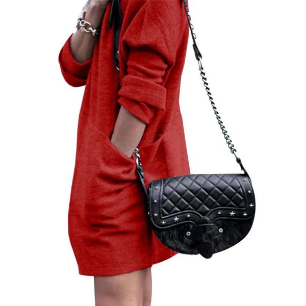 casual dresses women oversized dress crew neck long sleeves loose pullover with pockets ty66, Black;gray
casual dresses women oversized dress crew neck long sleeves loose pullover with pockets ty66, Black;gray