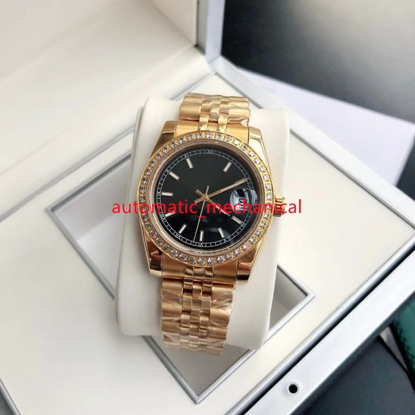 new black dial mens watch 36mm/41mm double size 278384 stainless steel diamond bezel automatic mechanicalsapphire luxury wristwatches ar025, Slivery;brown
new black dial mens watch 36mm/41mm double size 278384 stainless steel diamond bezel automatic mechanicalsapphire luxury wristwatches ar025, Slivery;brown