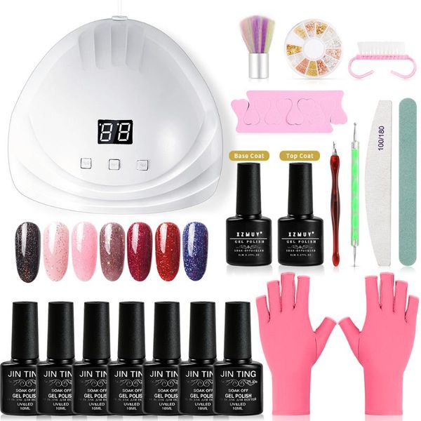 nail polish xzmuv 801 gel kit uv led lamp set all for manicure nails art extension tool professional
nail polish xzmuv 801 gel kit uv led lamp set all for manicure nails art extension tool professional