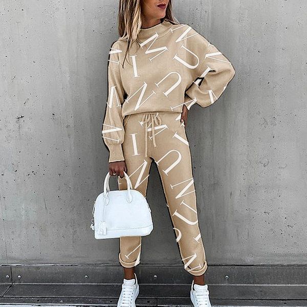 women's two piece pants women set autumn clothing full sleeve pullover long suits casual sets outfits, White
women's two piece pants women set autumn clothing full sleeve pullover long suits casual sets outfits, White