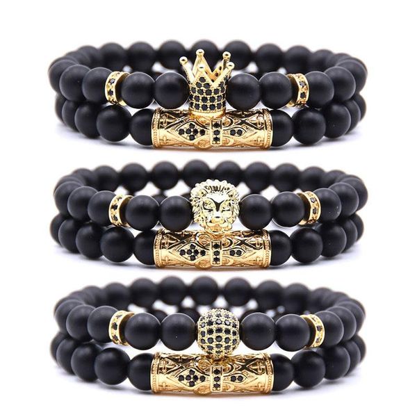 beaded, strands 2pcs/set natural stone 4 style bead man bracelets pave cz small crown and ball bracelet classic matte black jewelry
beaded, strands 2pcs/set natural stone 4 style bead man bracelets pave cz small crown and ball bracelet classic matte black jewelry