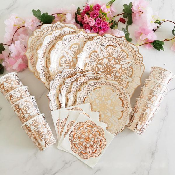 disposable dinnerware rose flower paper tableware set cup straw cake plate holiday party supplies
disposable dinnerware rose flower paper tableware set cup straw cake plate holiday party supplies