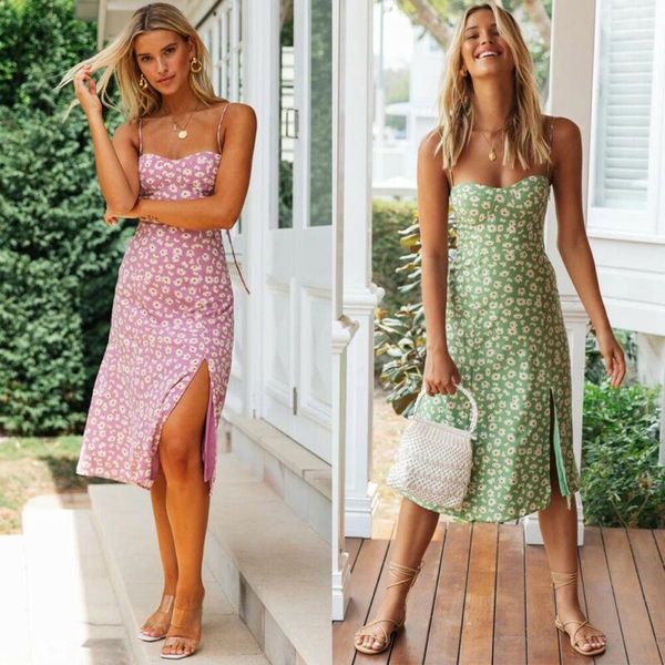casual dresses women summer boho floral strappy maxi long split sleeveless dress 2021 streetwear sundresses, Black;gray
casual dresses women summer boho floral strappy maxi long split sleeveless dress 2021 streetwear sundresses, Black;gray