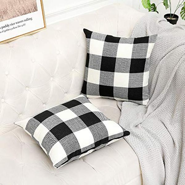cushion/decorative pillow 2021 2 pcs cotton linen pillowcase black and white plaid sofa bed chair home decoration washable durable
cushion/decorative pillow 2021 2 pcs cotton linen pillowcase black and white plaid sofa bed chair home decoration washable durable