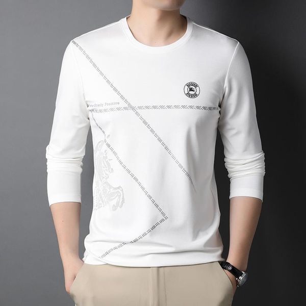 men's t-shirts 2021 brand spring fall fashion casual o-neck mens tracksuit slim fit for male clothing and pullovers gentleman street we, White;black
men's t-shirts 2021 brand spring fall fashion casual o-neck mens tracksuit slim fit for male clothing and pullovers gentleman street we, White;black