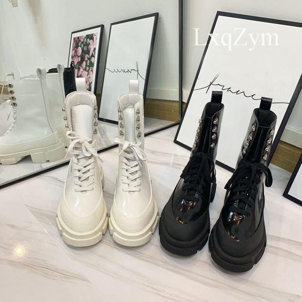boots patent leather women's motorcycle 2021 brand women platform ankle boot fashion rivets ladies shoes winter non-slip rubber, Black
boots patent leather women's motorcycle 2021 brand women platform ankle boot fashion rivets ladies shoes winter non-slip rubber, Black